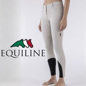 Equiline Ash Breech with Knee Grip Beige-Womens